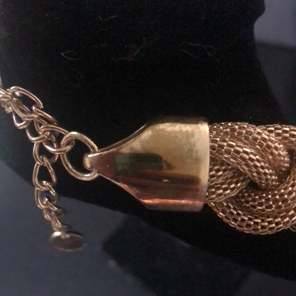 Talbots gold tone braided bulky chain necklace​ - Picture 4 of 9